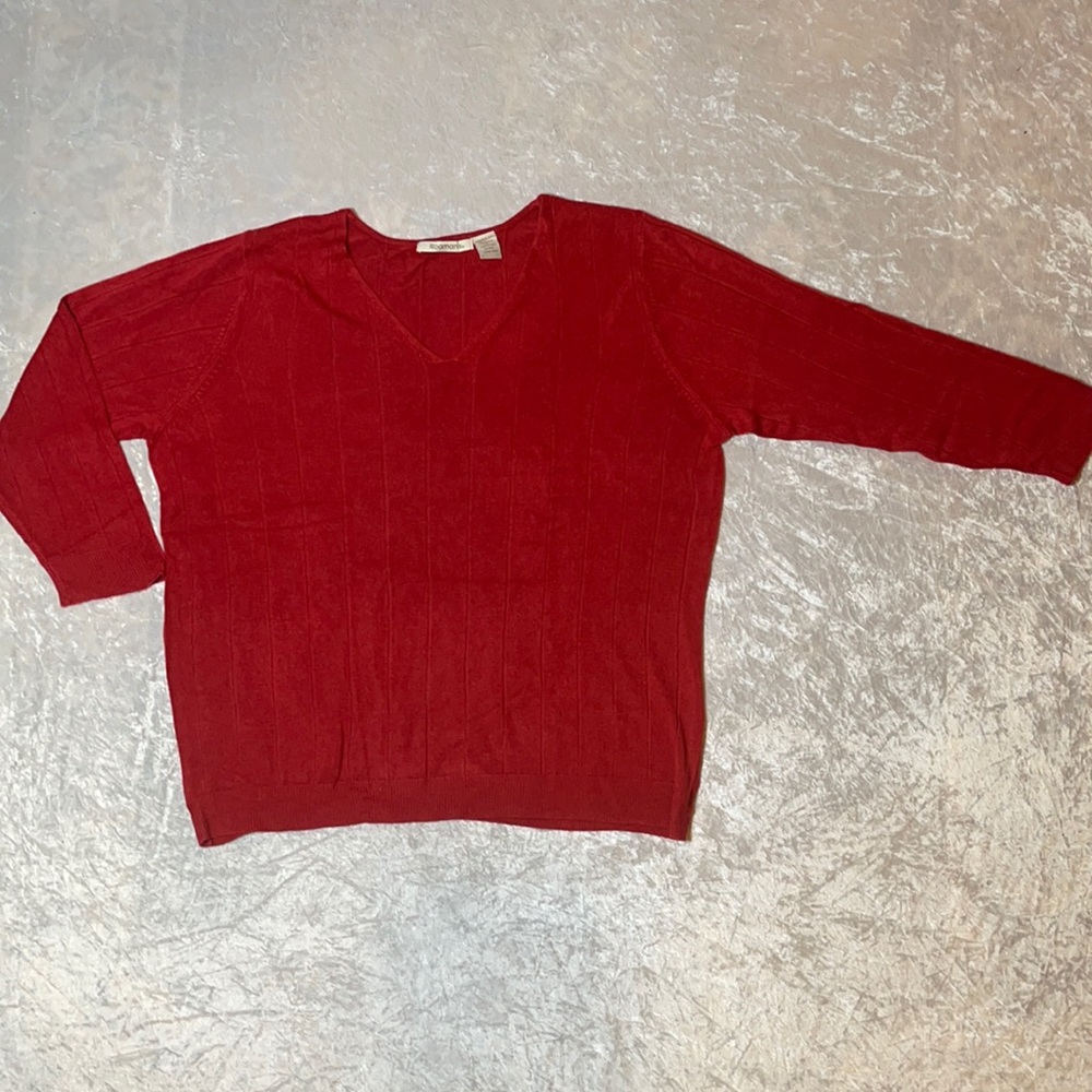 NWOT Roaman’s Fine Gauge Red Sweater